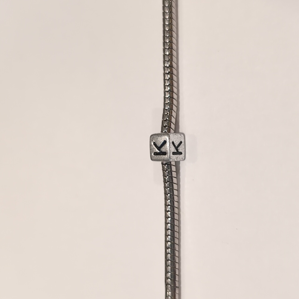 Silver K Spacer Charm for Pandora‎ Style Bracelet